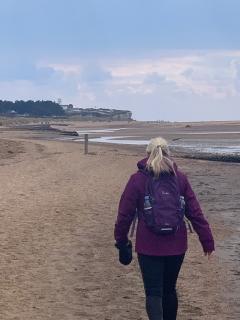 Approaching Hunstanton along the beach